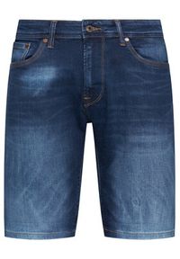 Pepe Jeans Szorty jeansowe Stanley PM800854 Granatowy Taper Fit. Kolor: niebieski. Materiał: bawełna #5