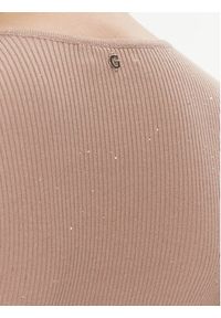 Guess Sweter Laurel W4RR34 Z34O0 Beżowy Regular Fit. Kolor: beżowy. Materiał: wiskoza