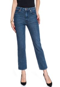 Wrangler - WRANGLER RETRO-STRAIGHT DAMSKIE SPODNIE JEANSOWE DEEP OCEAN W238WB86X. Styl: retro #1