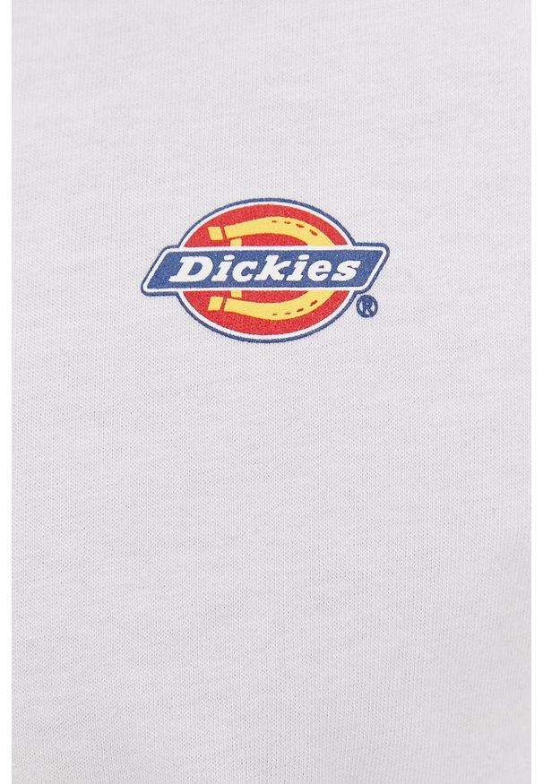 Dickies - T-shirt. Okazja: na co dzień. Kolor: biały. Materiał: dzianina. Styl: casual