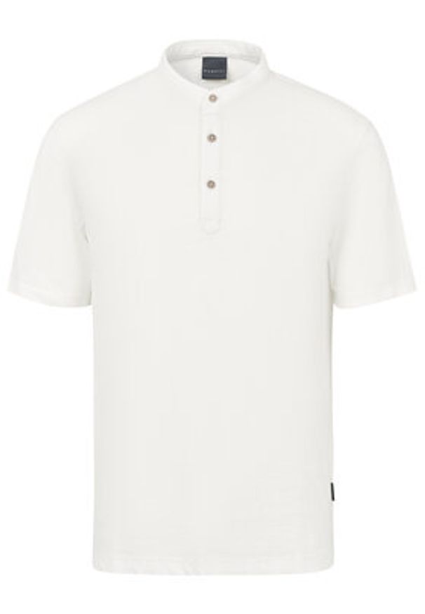 Bugatti Polo 8150-75021C Biały Regular Fit. Typ kołnierza: polo. Kolor: biały. Materiał: bawełna