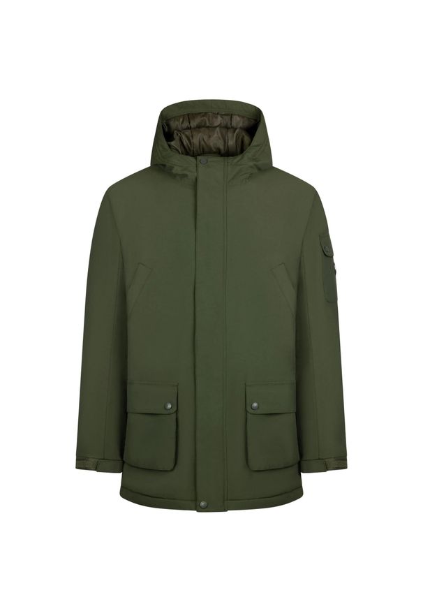 TRESPASS - Męska Kurtka Wodoodporna Stewart. Kolor: zielony. Sport: turystyka piesza