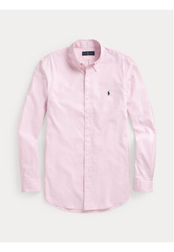 Polo Ralph Lauren Koszula 710829480003 Różowy Custom Fit. Typ kołnierza: polo. Kolor: różowy. Materiał: bawełna