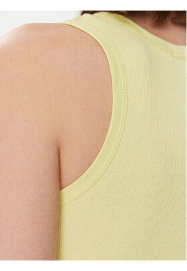 Pinko Top 100807 A0PU Żółty Slim Fit. Kolor: żółty. Materiał: bawełna