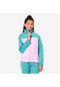 Decathlon - Dres dziecięcy Domyos. Kolor: fioletowy, wielokolorowy, niebieski. Materiał: poliester, materiał