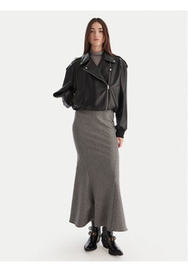 Pinko - PINKO Spódnica maxi Pabla 106095 A2ZU Szary Regular Fit. Kolor: szary. Materiał: syntetyk