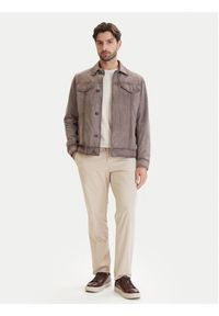 Milestone Kurtka skórzana Maurice 611613 60745 Brązowy Regular Fit. Kolor: brązowy. Materiał: welur #4