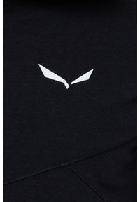 Salewa bluza sportowa Light Micro męska kolor czarny z kapturem gładka. Typ kołnierza: kaptur. Kolor: czarny. Materiał: syntetyk, polar, materiał. Wzór: gładki. Styl: sportowy #3
