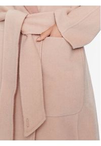 Calvin Klein Płaszcz wełniany K20K205855 Różowy Regular Fit. Kolor: różowy. Materiał: wełna