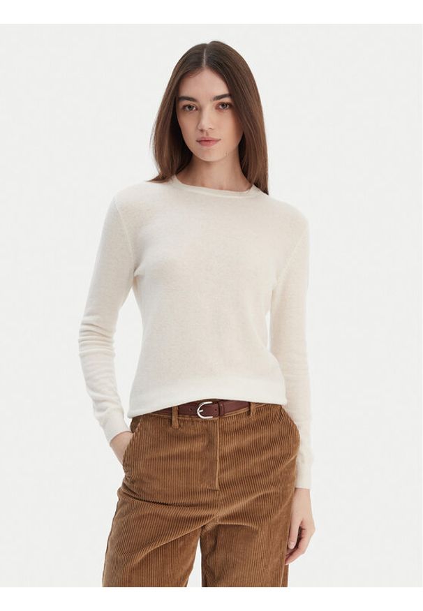 United Colors of Benetton - United Colors Of Benetton Sweter 1002D1K01 Beżowy Regular Fit. Kolor: beżowy. Materiał: wełna