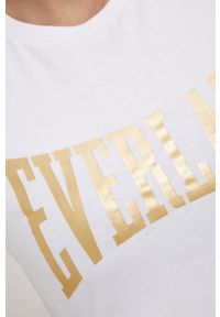 EVERLAST - Everlast T-shirt bawełniany kolor biały. Okazja: na co dzień. Kolor: biały. Materiał: bawełna. Wzór: nadruk. Styl: casual #2