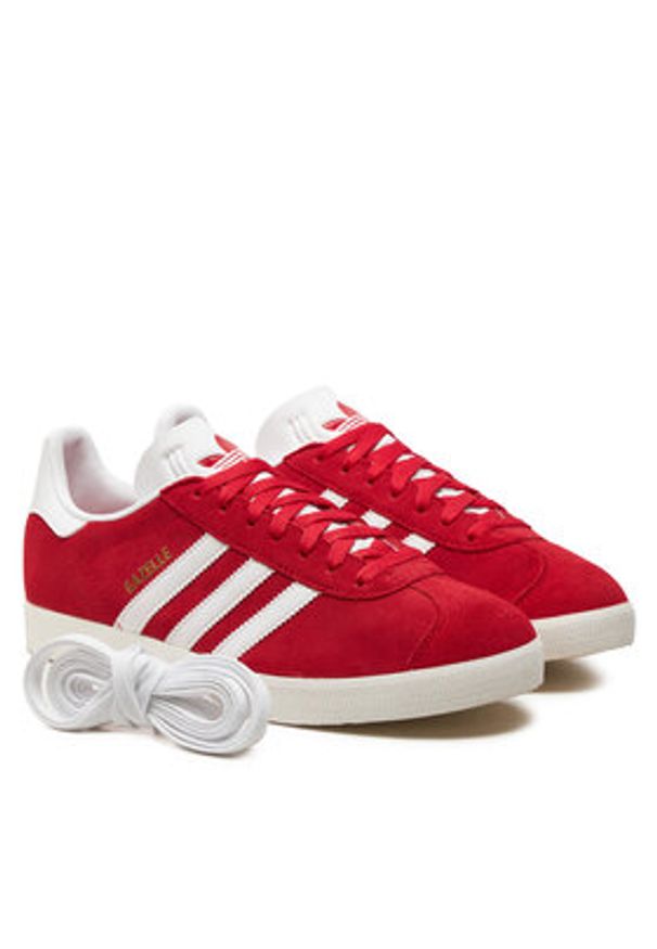 Adidas - adidas Sneakersy Gazelle JI1534 Czerwony. Kolor: czerwony. Materiał: skóra, zamsz. Model: Adidas Gazelle