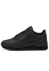 Buty młodzieżowe Puma ST Runner V4 JR 39973601 - czarne. Okazja: na co dzień. Zapięcie: sznurówki. Kolor: czarny. Materiał: guma, skóra. Szerokość cholewki: normalna #1