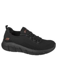 skechers - Buty do chodzenia sneakersy damskie Skechers Bobs Sport B Flex-Color Connect. Kolor: czarny. Materiał: guma, materiał, tkanina, syntetyk. Model: Skechers Sport. Sport: turystyka piesza
