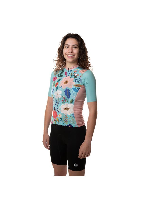 C-LAB - Koszulka rowerowa damska Ottima Primavera. Kolor: zielony. Sport: kolarstwo