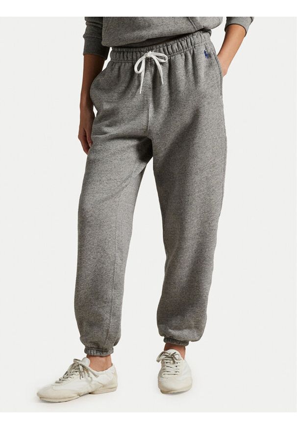 Polo Ralph Lauren Spodnie dresowe Prl Flc Pnt 211943009004 Szary Regular Fit. Kolor: szary. Materiał: bawełna