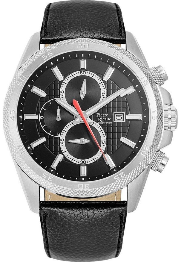 Zegarek Pierre Ricaud Zegarek męski Pierre Ricaud P91014.5214CH czarny. Kolor: czarny