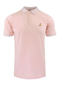 Oryginalna Koszulka Polo - Brave Soul - Pudrowy Róż. Okazja: na co dzień. Typ kołnierza: polo. Kolor: różowy. Materiał: bawełna. Styl: casual