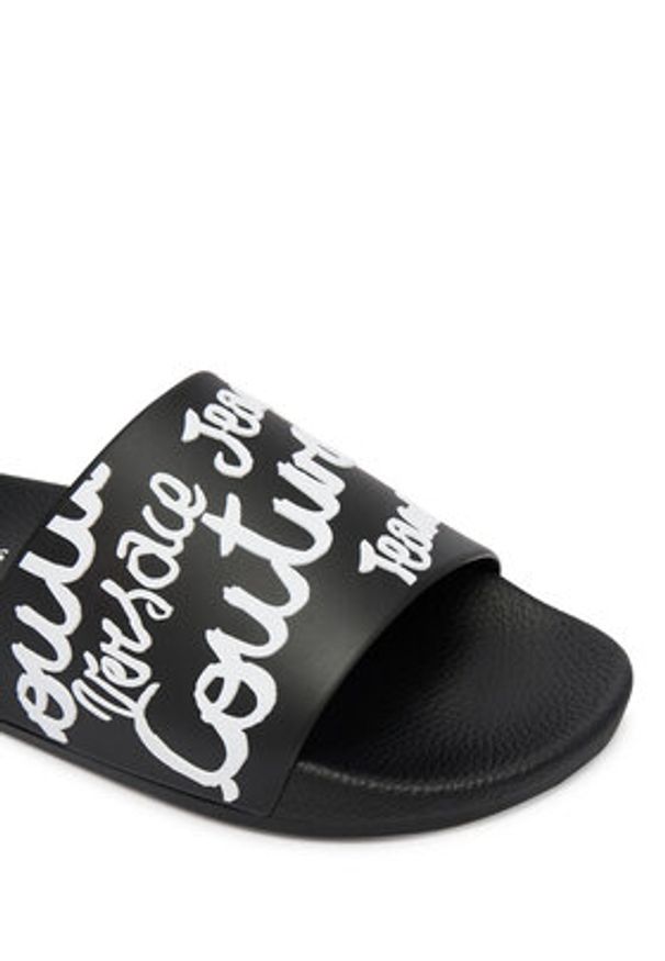 Versace Jeans Couture Klapki 80VA3SQ1 71352 899 Czarny. Kolor: czarny. Materiał: syntetyk