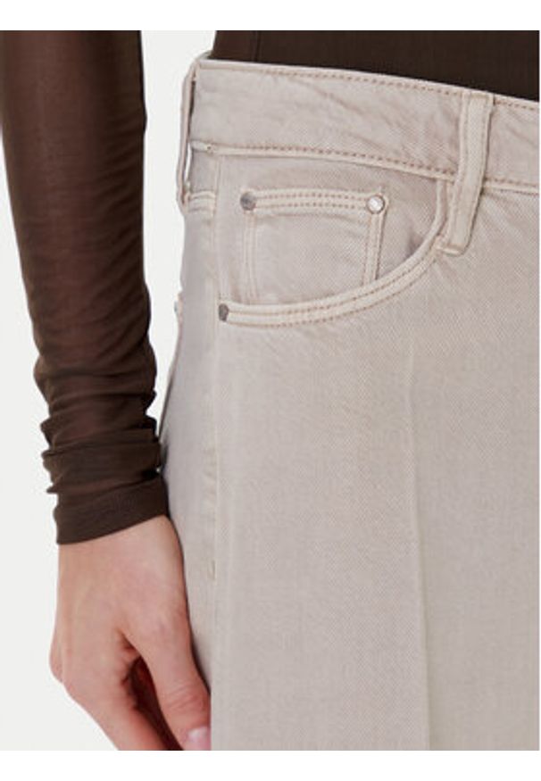 Guess Jeansy W5RA96 WFD53 Beżowy Palazzo Fit. Kolor: beżowy