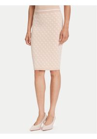 Guess Spódnica ołówkowa W4BD53 Z37K0 Beżowy Regular Fit. Kolor: beżowy. Materiał: syntetyk