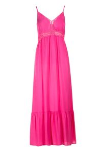 Born2be - Fuksjowa Sukienka Criathyia. Kolor: różowy. Materiał: koronka. Długość rękawa: na ramiączkach. Wzór: ażurowy, aplikacja, koronka. Długość: midi #6