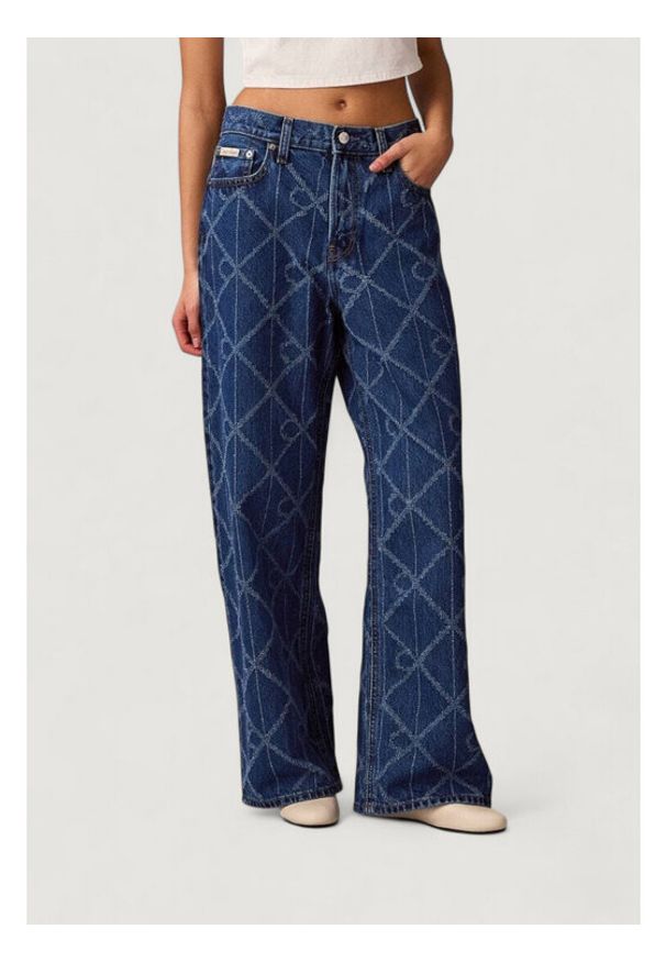 Calvin Klein Jeans Jeansy Low Rise Baggy LV047D709G Niebieski Loose Fit. Kolor: niebieski