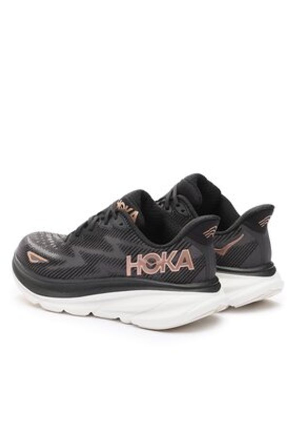 HOKA - Hoka Buty do biegania Clifton 9 1127896 Czarny. Kolor: czarny. Materiał: materiał