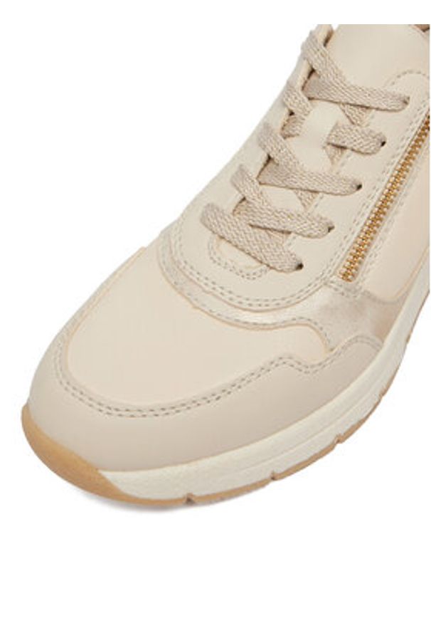 Rieker Sneakersy N9301-60 Beżowy. Kolor: beżowy. Materiał: syntetyk, skóra