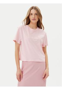 Guess T-Shirt V5GI09 K9RM1 Różowy Regular Fit. Kolor: różowy. Materiał: bawełna