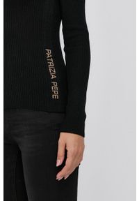 Patrizia Pepe Sweter wełniany damski kolor czarny. Kolor: czarny. Materiał: wełna. Długość rękawa: długi rękaw. Długość: długie #4