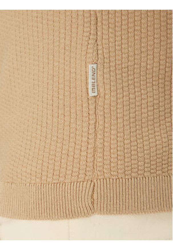 Blend Polo 20718361 Beżowy Regular Fit. Typ kołnierza: polo. Kolor: beżowy. Materiał: bawełna