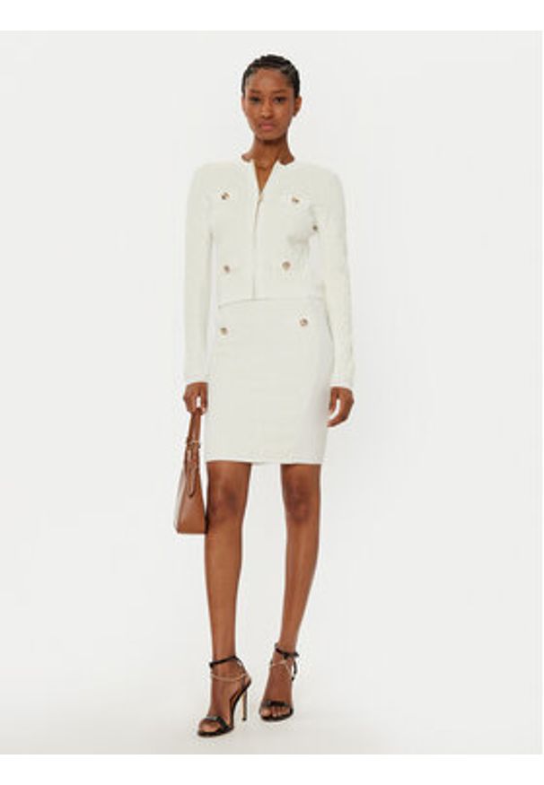 Marciano Guess Spódnica ołówkowa 4BGD01 5661Z Biały Slim Fit. Kolor: biały. Materiał: syntetyk