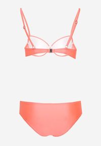 Born2be - Różowe Dwuczęściowe Bikini Biustonosz z Aplikacją Majtki Typu Figi Vikrria. Kolor: różowy. Wzór: aplikacja #6
