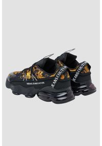 Versace Jeans Couture - VERSACE JEANS COUTURE Czarne męskie sneakersy Fondo Nomo Dis. 15. Kolor: czarny