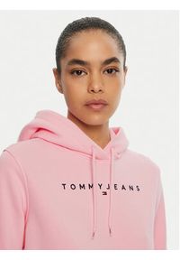 Tommy Jeans Bluza Linear DW0DW17324 Różowy Regular Fit. Kolor: różowy. Materiał: bawełna