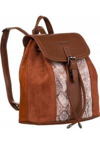 DAVID JONES - David Jones Plecak damski ze skóry ekologicznej z klapką - David Jones NoSize. Materiał: skóra ekologiczna #1