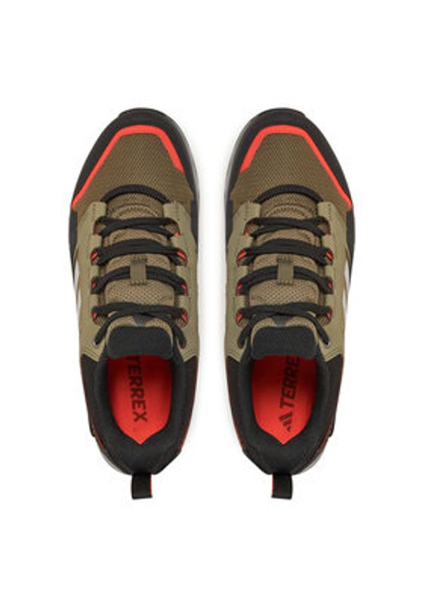 Adidas - adidas Buty do biegania Tracerocker 2.0 GORE-TEX JI1305 Khaki. Kolor: brązowy. Materiał: materiał. Technologia: Gore-Tex