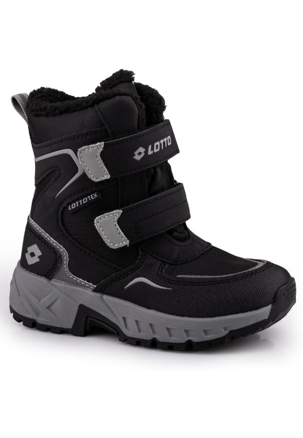 LOTTO - Buty dziecięce zimowe ocieplane śniegowce Lotto ALSTYNE TEX K. Kolor: szary, czarny, wielokolorowy. Sezon: zima