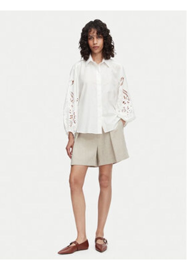 ACCESS FASHION Koszula 63-7039-678 Biały Relaxed Fit. Kolor: biały. Materiał: bawełna