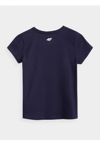 4f - T-shirt dziewczęcy (122-164). Kolor: niebieski. Materiał: materiał, bawełna #2