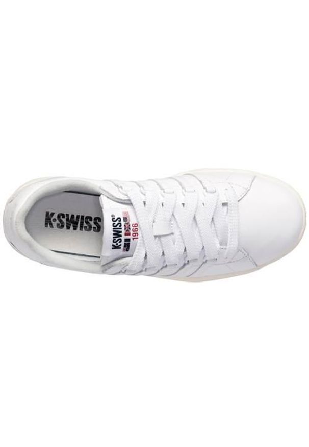 Buty do chodzenia męskie K-Swiss Slammclassic Cc. Zapięcie: sznurówki. Kolor: biały. Materiał: skóra. Szerokość cholewki: normalna. Sport: turystyka piesza