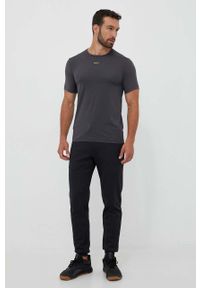 Boss Green t-shirt męski kolor szary wzorzysty. Kolor: szary. Materiał: materiał, dzianina. Długość rękawa: krótki rękaw. Długość: krótkie. Styl: klasyczny #2