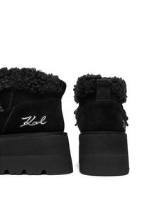 Karl Lagerfeld - KARL LAGERFELD Śniegowce KL48632 Czarny. Kolor: czarny. Materiał: zamsz, skóra #5