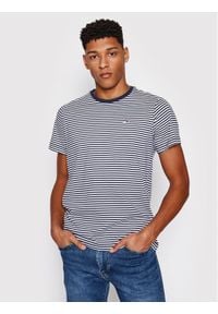 Tommy Jeans T-Shirt Tjm Tommy Classic Stripe Tee DM0DM05515 Granatowy Regular Fit. Kolor: niebieski. Materiał: bawełna #1