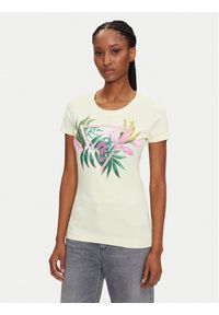 Guess T-Shirt W5GI07 J1314 Żółty Regular Fit. Kolor: żółty. Materiał: bawełna