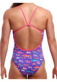 Strój do pływania FUNKITA Doggie Paddle - Single Strap. Kolor: niebieski