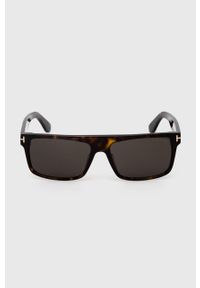 Tom Ford okulary przeciwsłoneczne męskie kolor brązowy. Kształt: prostokątne. Kolor: brązowy #3