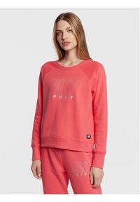 DKNY Sport Bluza DP2T9071 Różowy Regular Fit. Kolor: różowy. Materiał: syntetyk, bawełna. Styl: sportowy