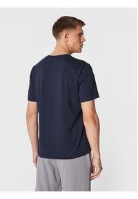 Champion T-Shirt Script Logo Embroidery 218007 Granatowy Regular Fit. Kolor: niebieski. Materiał: bawełna #5